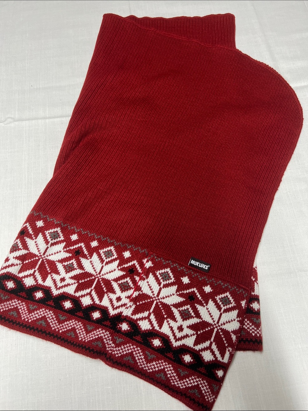 Muk Luks Red Fair scarf